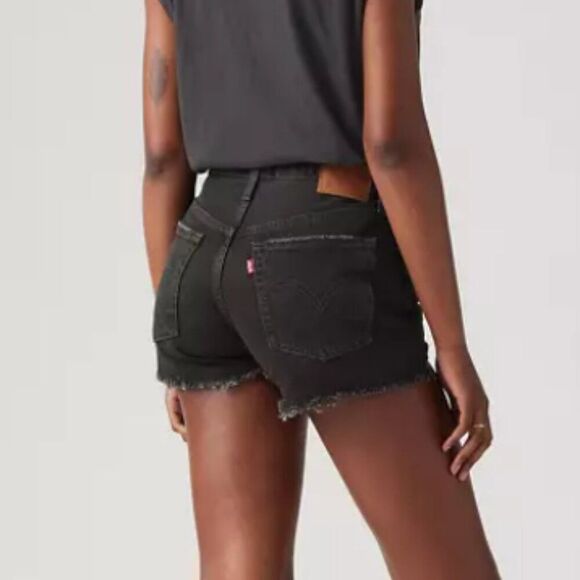 Levi’s 501 Original Cutoff Denim Short Black Size 27 - Picture 3 of 6